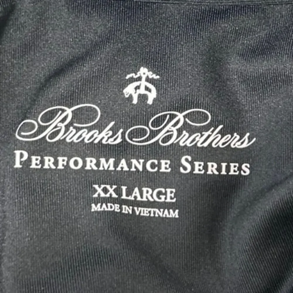 Brooks Brothers Gray Short Sleeve Button Up Performance Golf Polo Shirt Top XXL